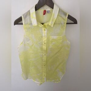 H&M Tie Dye Sleeveless Button Down Tank Top